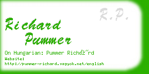 richard pummer business card